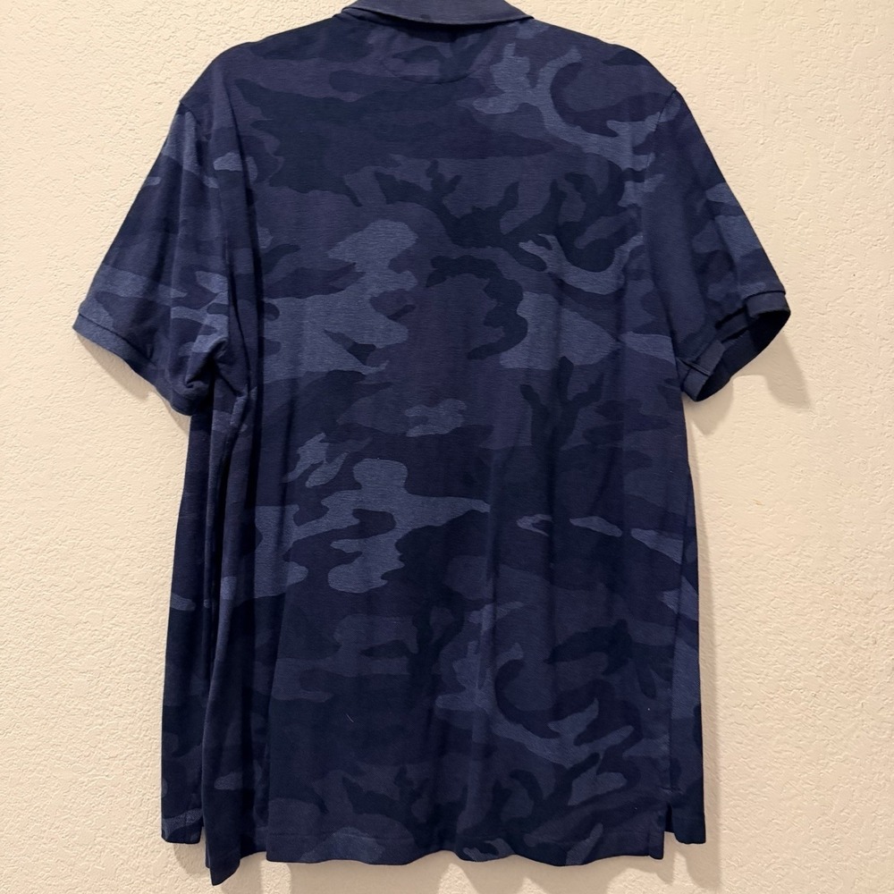 Polo Ralph Lauren Navy Camouflage Classic Fit Polo - Blue Camo Men's XL - Picture 10 of 10
